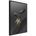 Poster Black Parrot - abstract figure resembling a bird with golden details 132270 additionalThumb 11