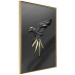 Poster Black Parrot - abstract figure resembling a bird with golden details 132270 additionalThumb 12
