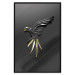 Poster Black Parrot - abstract figure resembling a bird with golden details 132270 additionalThumb 18