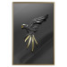 Poster Black Parrot - abstract figure resembling a bird with golden details 132270 additionalThumb 17