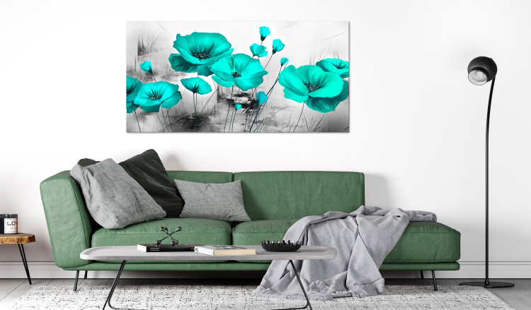 Large canvas print Turquoise Meadow II [Large Format] 132370 additionalImage 6