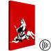 Canvas Print Banksy's Queen - street art style graphic on red background 132470 additionalThumb 6