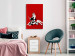 Canvas Print Banksy's Queen - street art style graphic on red background 132470 additionalThumb 3