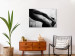 Canvas Print Female body - black-white composition with stone imitation in offset 134170 additionalThumb 3
