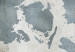 Canvas Blue Denmark - Contour Map of the Nordic State on a Gray Background 135170 additionalThumb 4