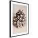 Poster Christmas Decoration - cone decorated with white balls on a light background 137970 additionalThumb 15