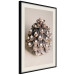 Poster Christmas Decoration - cone decorated with white balls on a light background 137970 additionalThumb 20