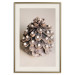 Poster Christmas Decoration - cone decorated with white balls on a light background 137970 additionalThumb 2