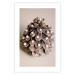Poster Christmas Decoration - cone decorated with white balls on a light background 137970 additionalThumb 7