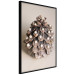 Poster Christmas Decoration - cone decorated with white balls on a light background 137970 additionalThumb 24