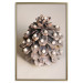 Poster Christmas Decoration - cone decorated with white balls on a light background 137970 additionalThumb 8