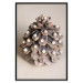 Poster Christmas Decoration - cone decorated with white balls on a light background 137970 additionalThumb 4