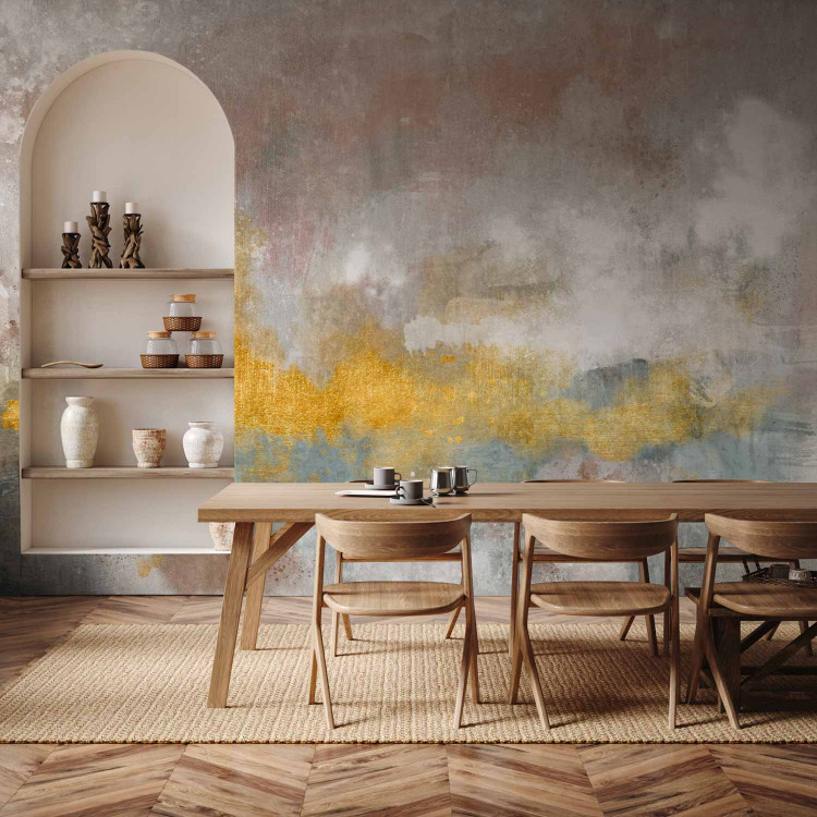 Wall Mural Gold pattern with background - eclectic abstract composition in boho style 138270 additionalImage 4