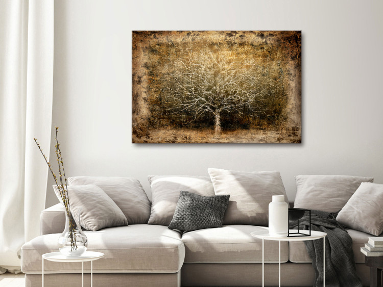 Canvas Print Venetian Tree (1-piece) Vertical - bare branches in vintage style 138370 additionalImage 3