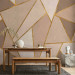 Photo Wallpaper Brown geometry - composition depicting triangles and squares 138570 additionalThumb 6
