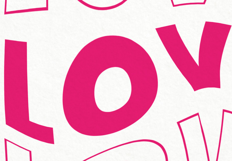 Wall Poster Love Mantra - pink English texts on a contrasting white background 138870 additionalImage 9