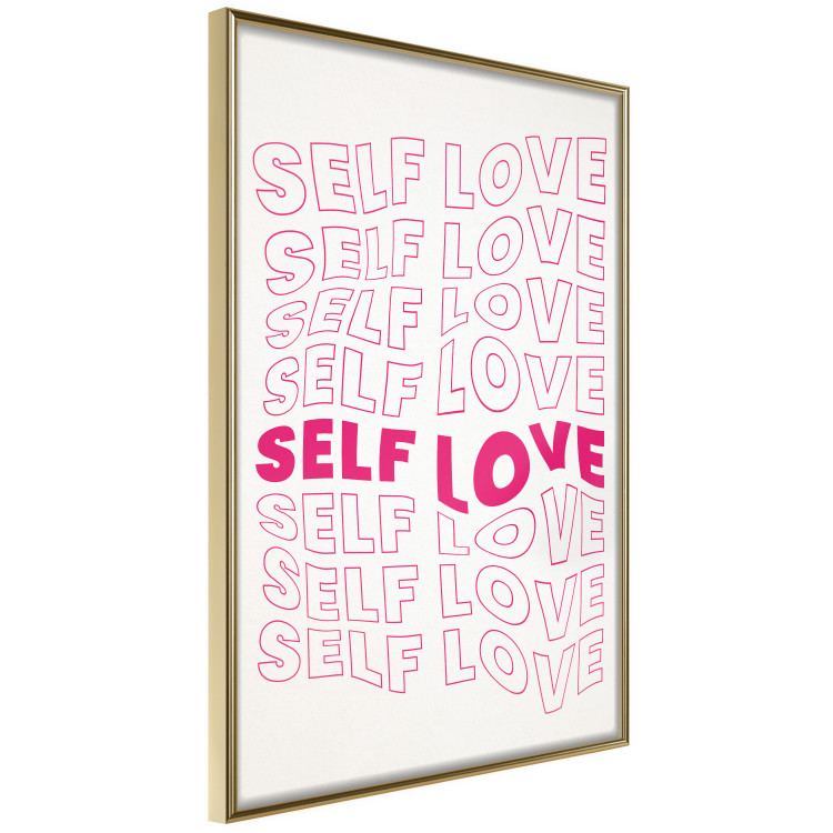 Wall Poster Love Mantra - pink English texts on a contrasting white background 138870 additionalImage 11