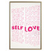 Wall Poster Love Mantra - pink English texts on a contrasting white background 138870 additionalThumb 18