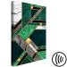 Canvas Print Green-Gold Geometry (1-piece) Vertical - abstraction with mosaic 142370 additionalThumb 6