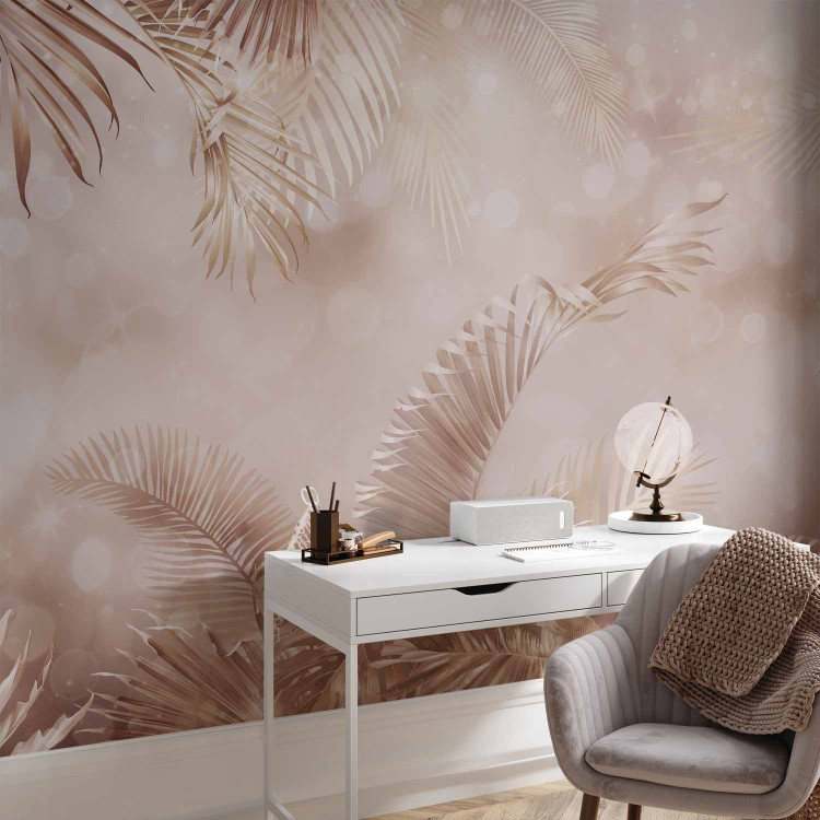 Photo Wallpaper Mystic corner - composition with exotic leaves with boho patterns 142670 additionalImage 4