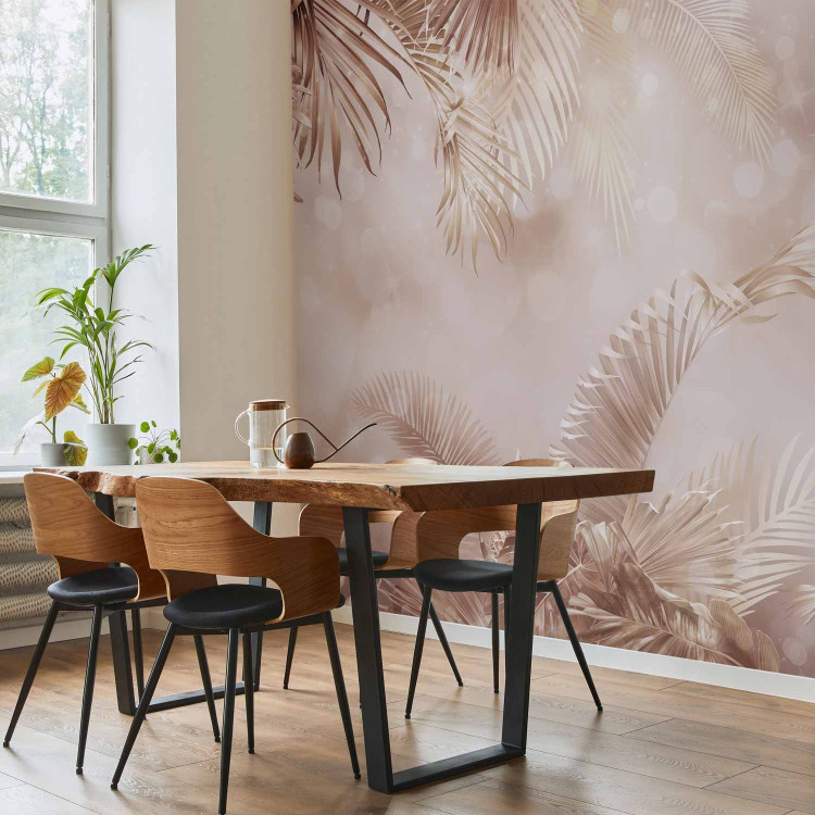 Photo Wallpaper Mystic corner - composition with exotic leaves with boho patterns 142670 additionalImage 7