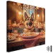 Canvas Art Print AI Dog German Shepherd - Animal at Dinner in Restaurant - Square 150270 additionalThumb 8