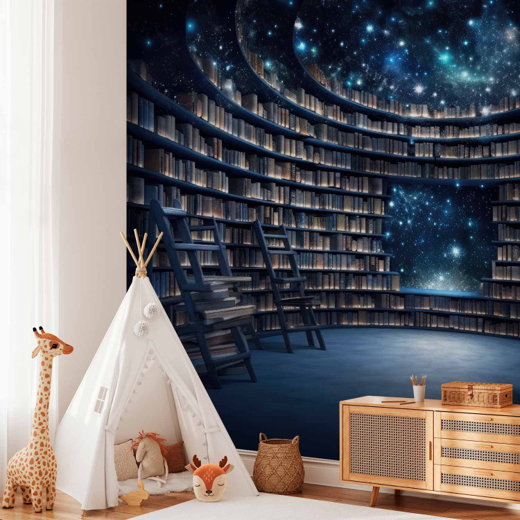 Wall Mural Books and Stars - A Library in Outer Space With a Starry Sky 150670 additionalImage 2