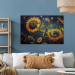 Canvas Print Sunflowers Against the Night Sky - Composition Generated by AI 151070 additionalThumb 3