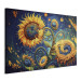 Canvas Print Sunflowers Against the Night Sky - Composition Generated by AI 151070 additionalThumb 2