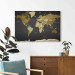 Large canvas print Brown Map - Political Division of the World Against the Background of the Black Ocean [Large Format] 151170 additionalThumb 5