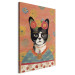 Canvas Animal Portrait - Cat With Flowers Inspired by Frida’s Image 152270 additionalThumb 2