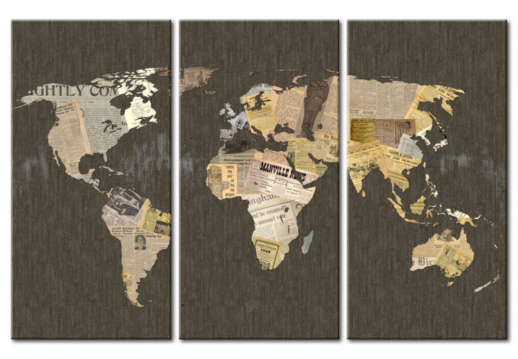 Canvas Art Print News of the World - triptych 55370