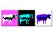 Canvas Cows in three colours 55770