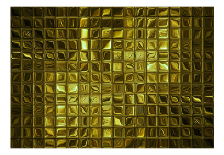 Wall Mural Golden mosaic - uniform composition with a shimmering yellow glow 64170 additionalImage 1