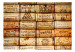 Photo Wallpaper Shabby chic motif - a composition of wine corks with inscriptions in French 91170 additionalThumb 1