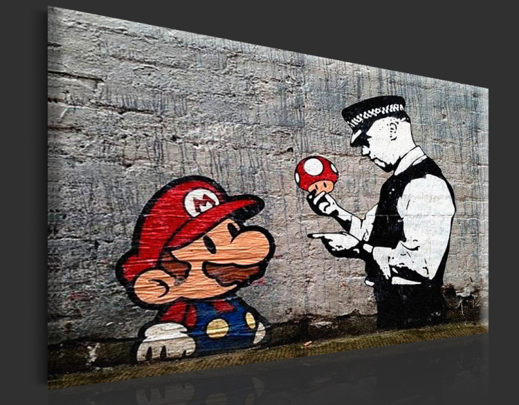 Acrylic print Mario and Cop by Banksy [Glass] 94370 additionalImage 6