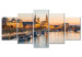 Canvas Art Print Dresden, Germany - Panorama of Illuminated City at Sunset 97870