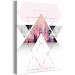 Canvas Art Print Gateway to Paradise (1-part) Vertical - Abstraction of Pink Triangles 107580 additionalThumb 2