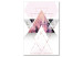 Canvas Art Print Gateway to Paradise (1-part) Vertical - Abstraction of Pink Triangles 107580