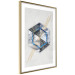 Wall Poster Hexagonal Eye - Geometric abstraction in silver with a touch of gold 114380 additionalThumb 6