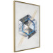 Wall Poster Hexagonal Eye - Geometric abstraction in silver with a touch of gold 114380 additionalThumb 12
