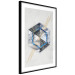 Wall Poster Hexagonal Eye - Geometric abstraction in silver with a touch of gold 114380 additionalThumb 11