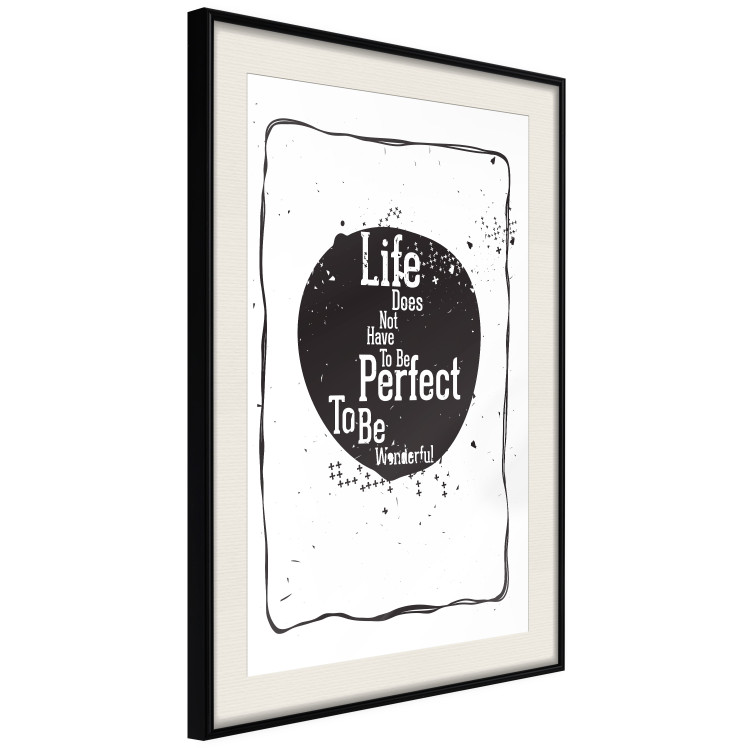Poster Life quote - black and white motivational texts in a frame 115080 additionalImage 3