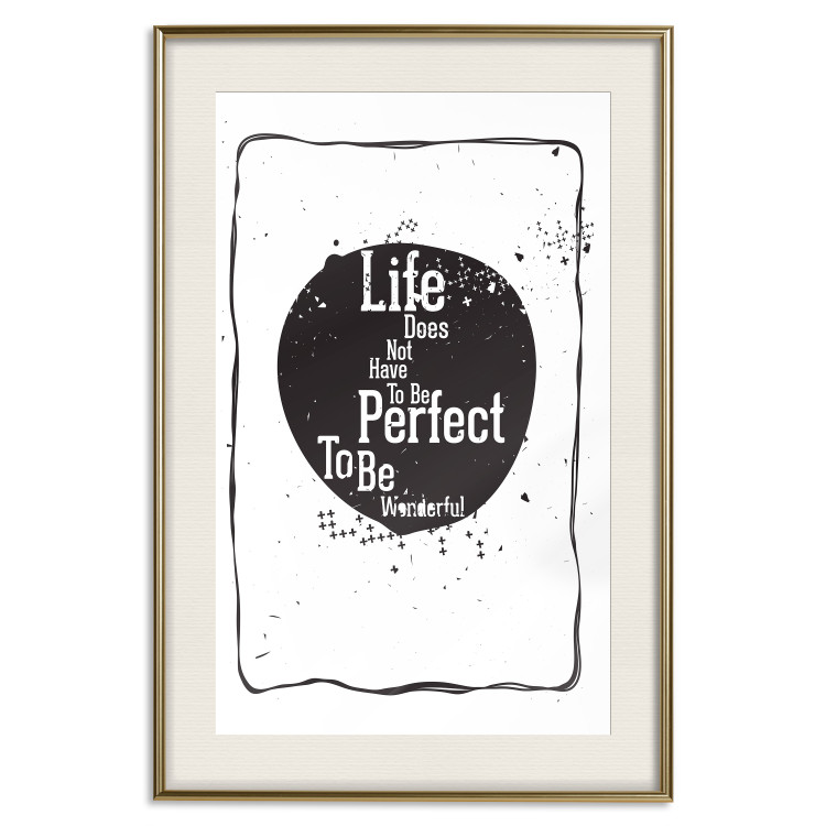 Poster Life quote - black and white motivational texts in a frame 115080 additionalImage 24