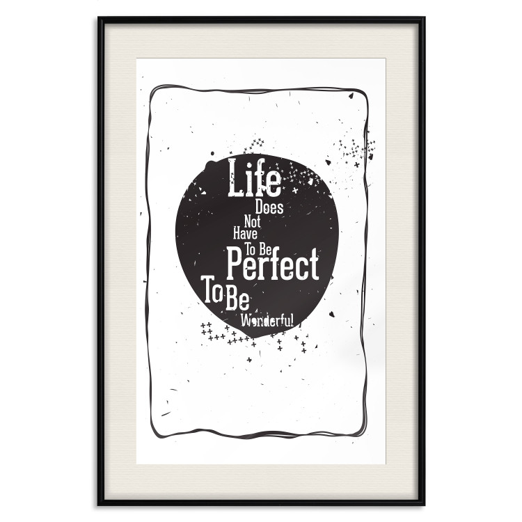 Poster Life quote - black and white motivational texts in a frame 115080 additionalImage 23