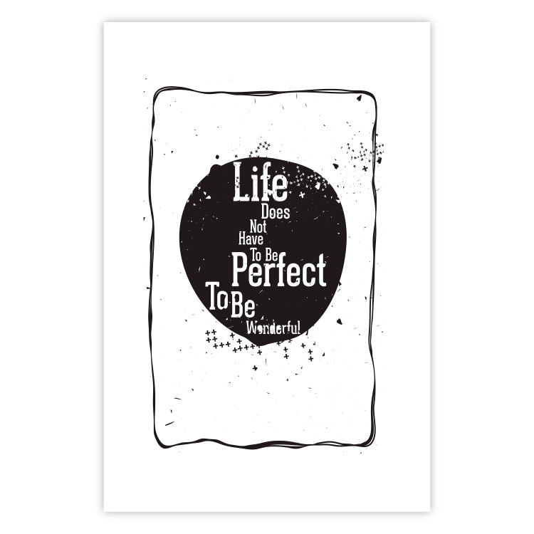 Poster Life quote - black and white motivational texts in a frame 115080 additionalImage 18