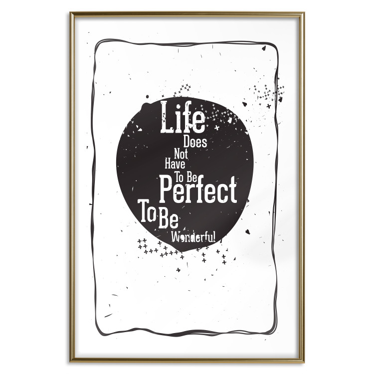 Poster Life quote - black and white motivational texts in a frame 115080 additionalImage 25