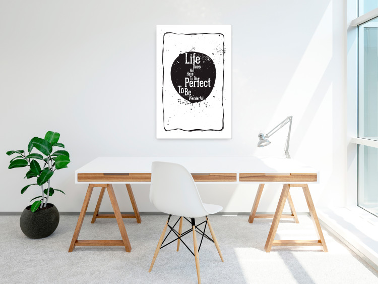 Poster Life quote - black and white motivational texts in a frame 115080 additionalImage 16