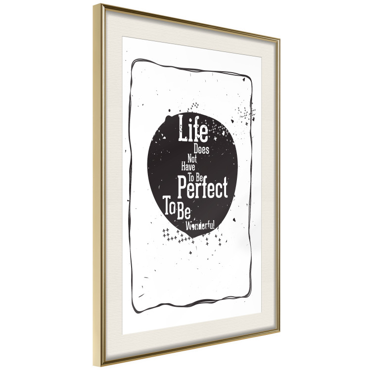 Poster Life quote - black and white motivational texts in a frame 115080 additionalImage 2