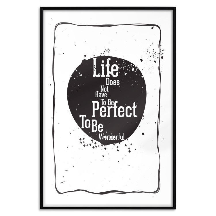 Poster Life quote - black and white motivational texts in a frame 115080 additionalImage 19